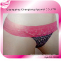 One Piece Thong/ T-Back with Red Lace Edge (OP029)